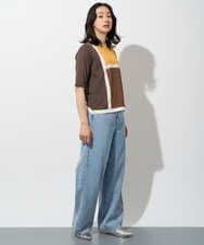 PZFGD13250 GEORGES RECH(ジョルジュ・レッシュ) カラーブロックインターシャニット ブルー系