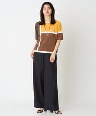 PZFGD13250 GEORGES RECH(ジョルジュ・レッシュ) カラーブロックインターシャニット ブルー系