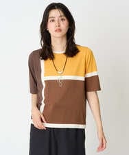 PZFGD13250 GEORGES RECH(ジョルジュ・レッシュ) カラーブロックインターシャニット ブルー系