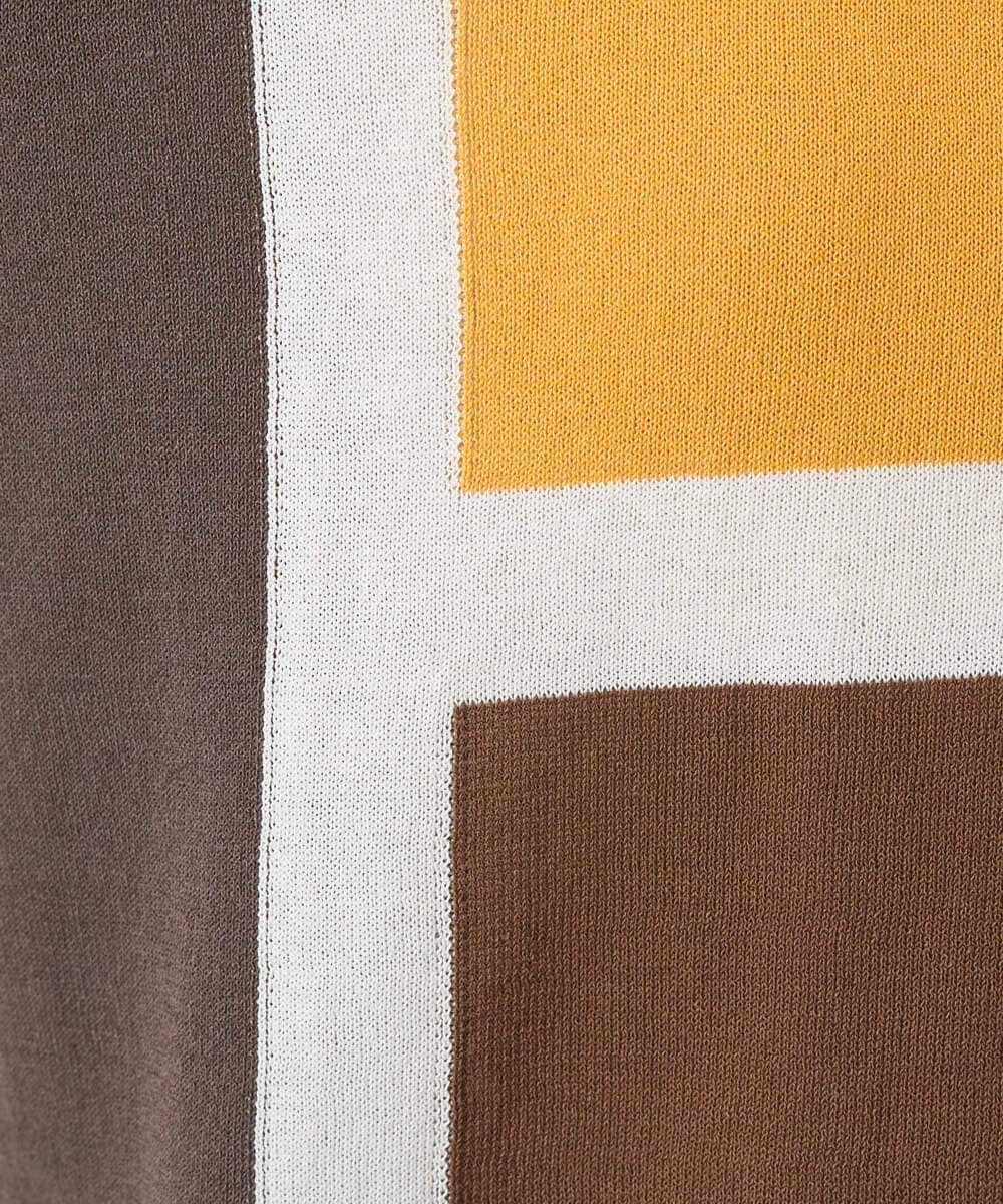 PZFGD13250 GEORGES RECH(ジョルジュ・レッシュ) カラーブロックインターシャニット ブルー系