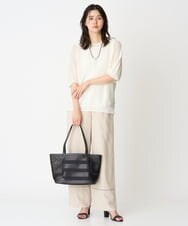 PZFGD15230 GEORGES RECH(ジョルジュ・レッシュ)  [日本製]ホールガーメントストレッチ5分袖ニット ブルー