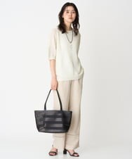 PZFGD15230 GEORGES RECH(ジョルジュ・レッシュ)  [日本製]ホールガーメントストレッチ5分袖ニット ブルー