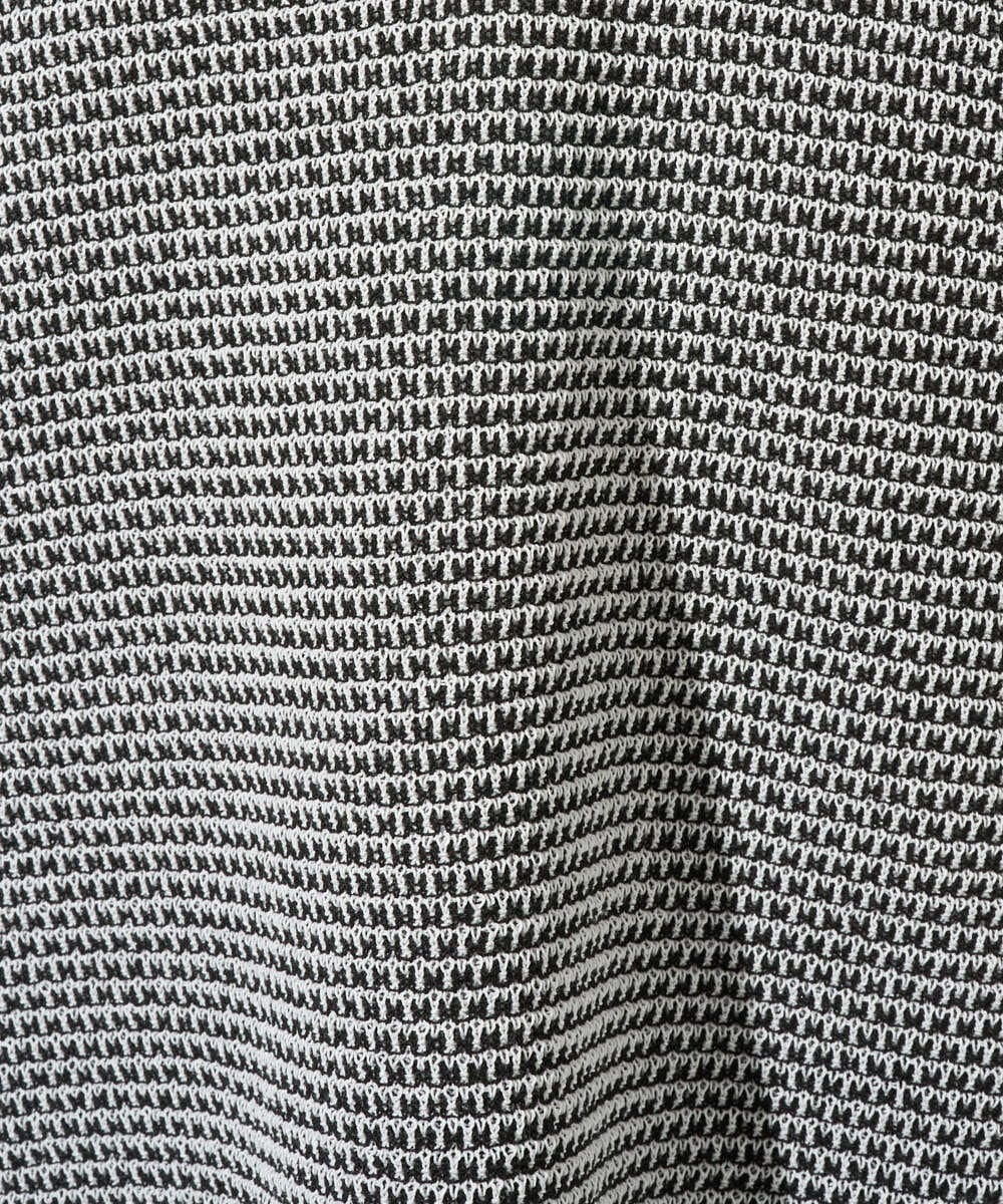 PZFGD19230 GEORGES RECH(ジョルジュ・レッシュ) スクエアジャカードキーネックニット ブラック