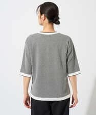 PZFGD19230 GEORGES RECH(ジョルジュ・レッシュ) スクエアジャカードキーネックニット ブラック