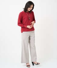 PZFGE43230 GEORGES RECH(ジョルジュ・レッシュ) [アンサンブル対応]畦タック柄ニットプルオーバー レッド