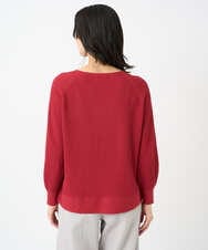 PZFGE43230 GEORGES RECH(ジョルジュ・レッシュ) [アンサンブル対応]畦タック柄ニットプルオーバー レッド