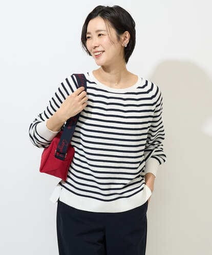 PZFGE43230 GEORGES RECH [アンサンブル対応]畦タック柄ニットプルオーバー