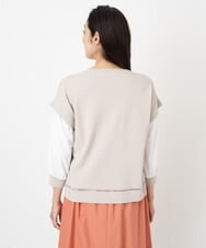 PZFGS03230 GEORGES RECH(ジョルジュ・レッシュ) [アンサンブル対応]刺繍ライン袖コンシャスニット グレージュ