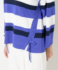 PZFGV19230 GEORGES RECH(ジョルジュ・レッシュ) ギマコットンレースアップニット ネイビー系