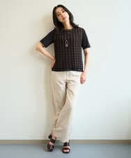 PZFHE65230 GEORGES RECH(ジョルジュ・レッシュ)  [2点セット]レイヤードチェックニットベスト ホワイト系