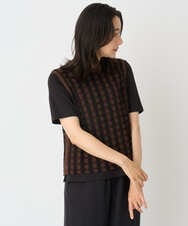 PZFHE65230 GEORGES RECH(ジョルジュ・レッシュ)  [2点セット]レイヤードチェックニットベスト ホワイト系