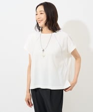 PZFHW37230 GEORGES RECH(ジョルジュ・レッシュ) オーガンジーシアーフレンチスリーブニット ブラック