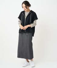 PZFJB42270 GEORGES RECH(ジョルジュ・レッシュ)  [日本製]配色デザイン8分袖ジャージーニット アイボリー