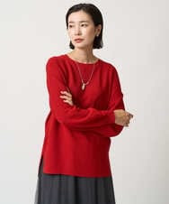 PZFJB47230 GEORGES RECH(ジョルジュ・レッシュ)  [日本製]ガーター編みニットプルオーバー レッド