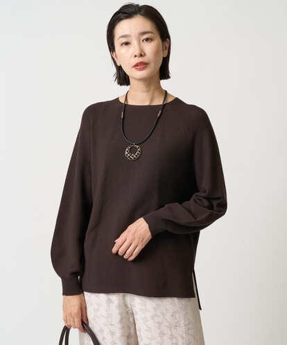 PZFJB47230 GEORGES RECH [日本製]ガーター編みニットプルオーバー