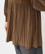 PZFJB48290 GEORGES RECH(ジョルジュ・レッシュ) プリーツ切替ケーブルチュニックニット ブラック