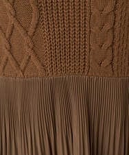 PZFJB48290 GEORGES RECH(ジョルジュ・レッシュ) プリーツ切替ケーブルチュニックニット ブラック