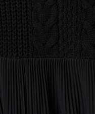 PZFJB48290 GEORGES RECH(ジョルジュ・レッシュ) プリーツ切替ケーブルチュニックニット ブラック