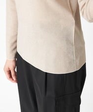 PZFJS39230 GEORGES RECH(ジョルジュ・レッシュ) プレーディングラメハイネックニット アイボリー