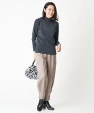 PZFJS39230 GEORGES RECH(ジョルジュ・レッシュ) プレーディングラメハイネックニット アイボリー
