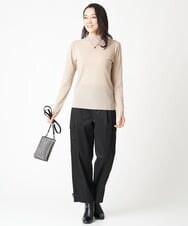 PZFJS39230 GEORGES RECH(ジョルジュ・レッシュ) プレーディングラメハイネックニット アイボリー
