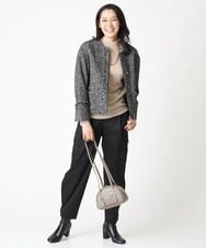 PZFJS39230 GEORGES RECH(ジョルジュ・レッシュ) プレーディングラメハイネックニット アイボリー