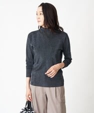 PZFJS39230 GEORGES RECH(ジョルジュ・レッシュ) プレーディングラメハイネックニット アイボリー