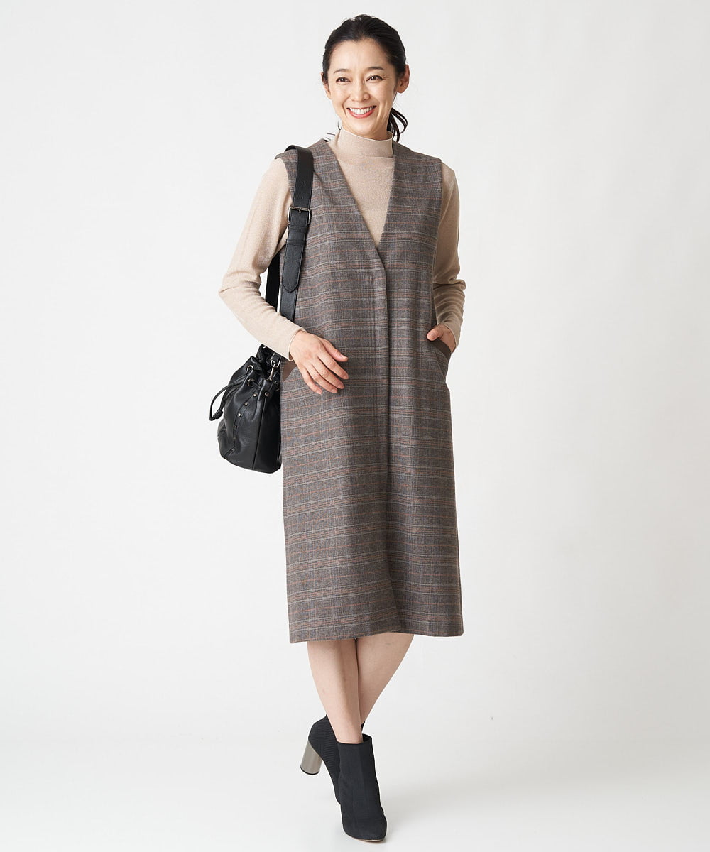 PZFJS39230 GEORGES RECH(ジョルジュ・レッシュ) プレーディングラメハイネックニット アイボリー