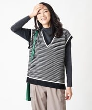 PZFJS39230 GEORGES RECH(ジョルジュ・レッシュ) プレーディングラメハイネックニット アイボリー
