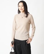 PZFJS39230 GEORGES RECH(ジョルジュ・レッシュ) プレーディングラメハイネックニット アイボリー