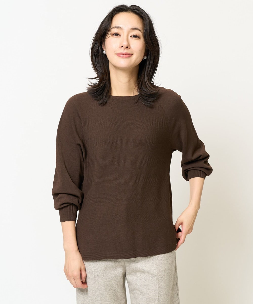 PZFJV25210 GEORGES RECH(ジョルジュ・レッシュ)  [日本製]ホールガーメントニット ブラウン