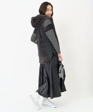 PZHAB23390 GEORGES RECH(ジョルジュ・レッシュ)  [日本製]エコソフトレザーギャザースカート ブラック