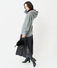 PZHAB23390 GEORGES RECH(ジョルジュ・レッシュ)  [日本製]エコソフトレザーギャザースカート ブラック