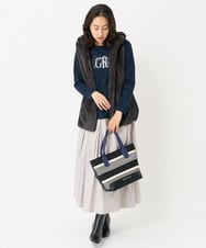 PZHAB23390 GEORGES RECH(ジョルジュ・レッシュ)  [日本製]エコソフトレザーギャザースカート ブラック