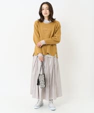 PZHAB23390 GEORGES RECH(ジョルジュ・レッシュ)  [日本製]エコソフトレザーギャザースカート ブラック