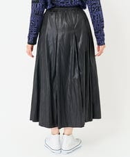 PZHAB23390 GEORGES RECH(ジョルジュ・レッシュ)  [日本製]エコソフトレザーギャザースカート ブラック
