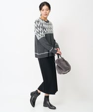 PZHAB37250 GEORGES RECH(ジョルジュ・レッシュ)  [セットアップ対応]ウールブレンドニットスカート ブラック