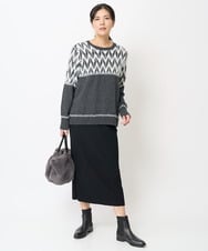 PZHAB37250 GEORGES RECH(ジョルジュ・レッシュ)  [セットアップ対応]ウールブレンドニットスカート ブラック
