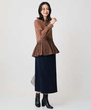 PZHAD01230 GEORGES RECH(ジョルジュ・レッシュ) ストレッチダンボールセミタイトスカート ブラック