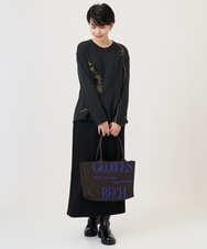 PZHAD01230 GEORGES RECH(ジョルジュ・レッシュ) ストレッチダンボールセミタイトスカート ブラック