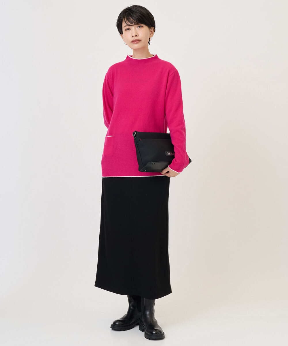 PZHAD01230 GEORGES RECH(ジョルジュ・レッシュ) ストレッチダンボールセミタイトスカート ブラック