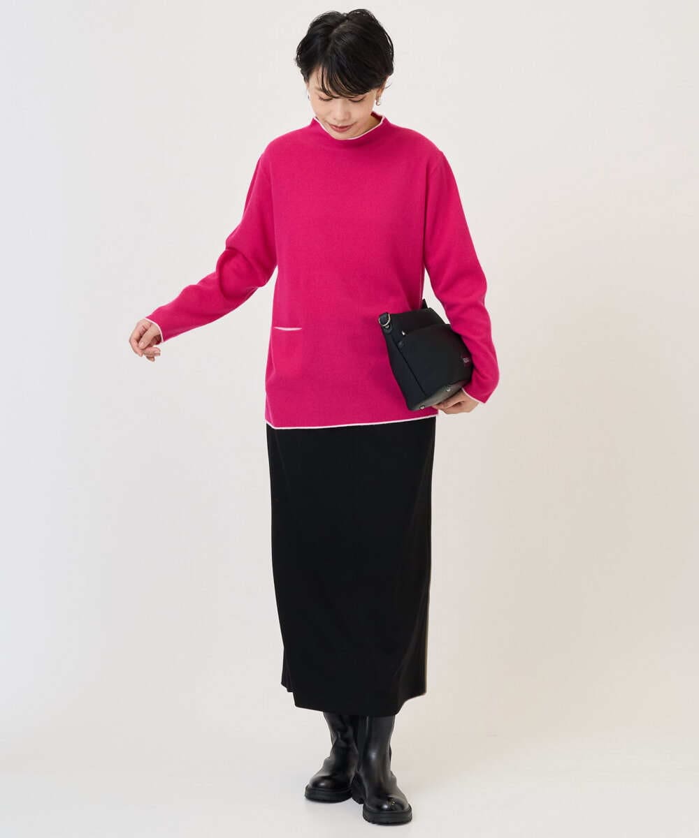 PZHAD01230 GEORGES RECH(ジョルジュ・レッシュ) ストレッチダンボールセミタイトスカート ブラック