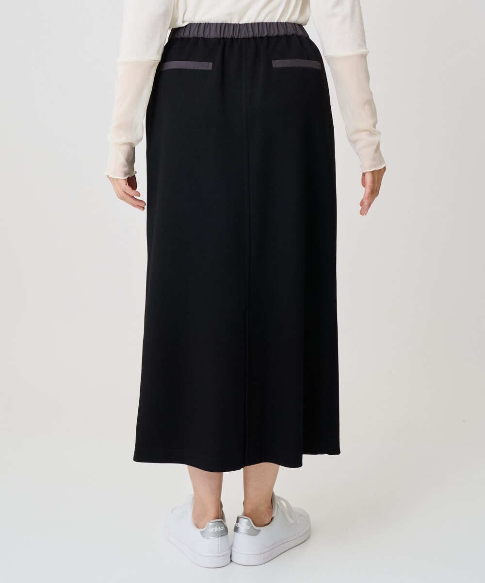 PZHAD01230 GEORGES RECH(ジョルジュ・レッシュ) ストレッチダンボールセミタイトスカート ブラック
