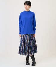 PZHAD06330 GEORGES RECH(ジョルジュ・レッシュ)  [日本製]ジオメトリックプリントフレアスカート ブラック系