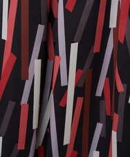 PZHAD06330 GEORGES RECH(ジョルジュ・レッシュ)  [日本製]ジオメトリックプリントフレアスカート ブラック系