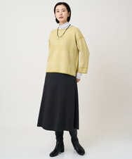 PZHAD30330 GEORGES RECH(ジョルジュ・レッシュ)  [セットアップ対応]ジャージーセミフレアスカート ダークグレー