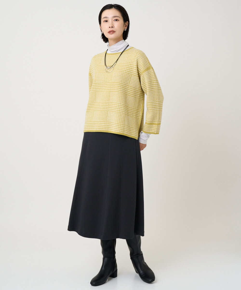 PZHAD30330 GEORGES RECH(ジョルジュ・レッシュ)  [セットアップ対応]ジャージーセミフレアスカート ダークグレー
