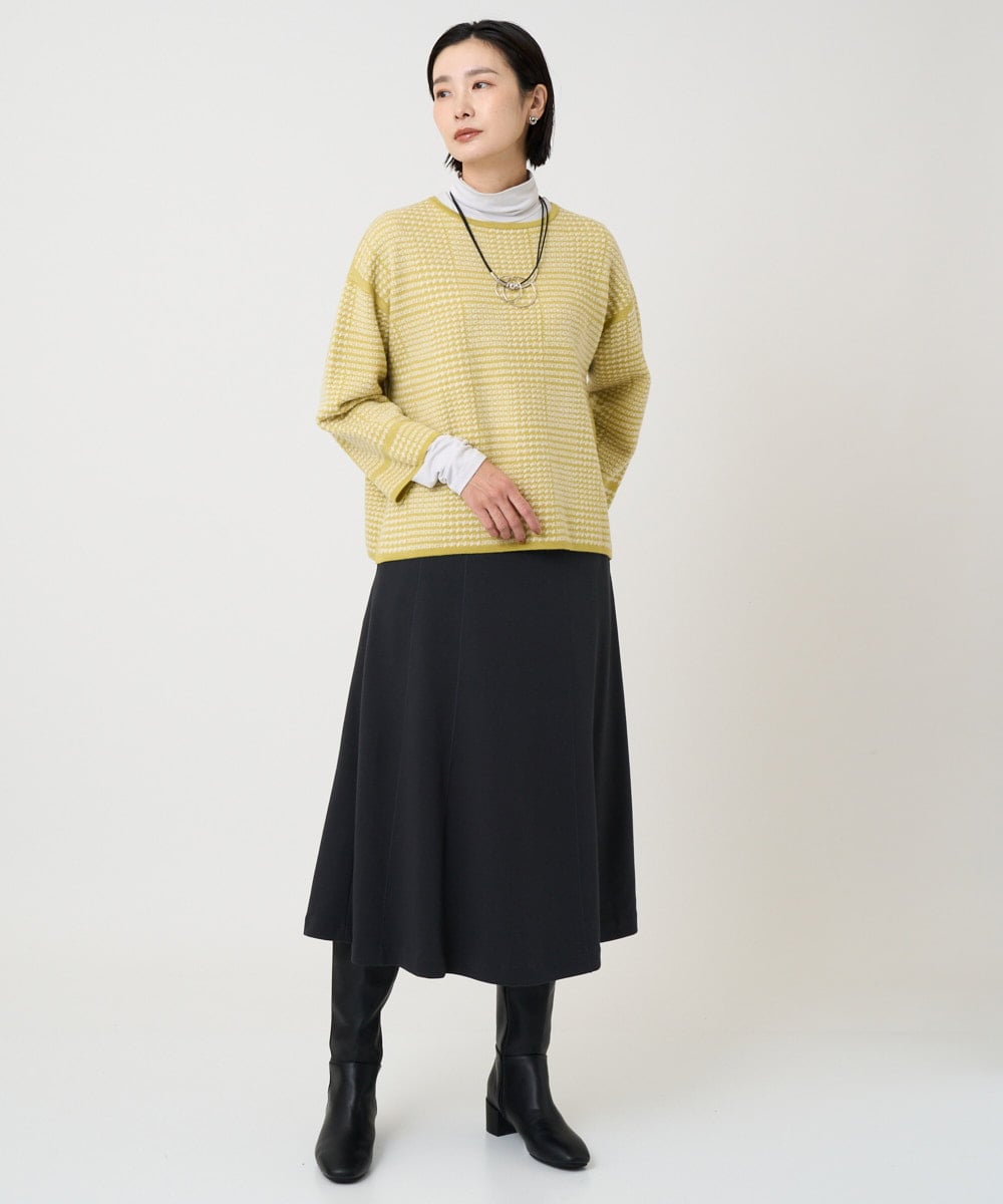 PZHAD30330 GEORGES RECH(ジョルジュ・レッシュ)  [セットアップ対応]ジャージーセミフレアスカート ダークグレー