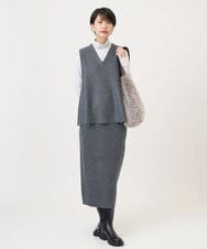 PZHAD33230 GEORGES RECH(ジョルジュ・レッシュ)  [セットアップ対応]ニットタイトスカート ライトグレー