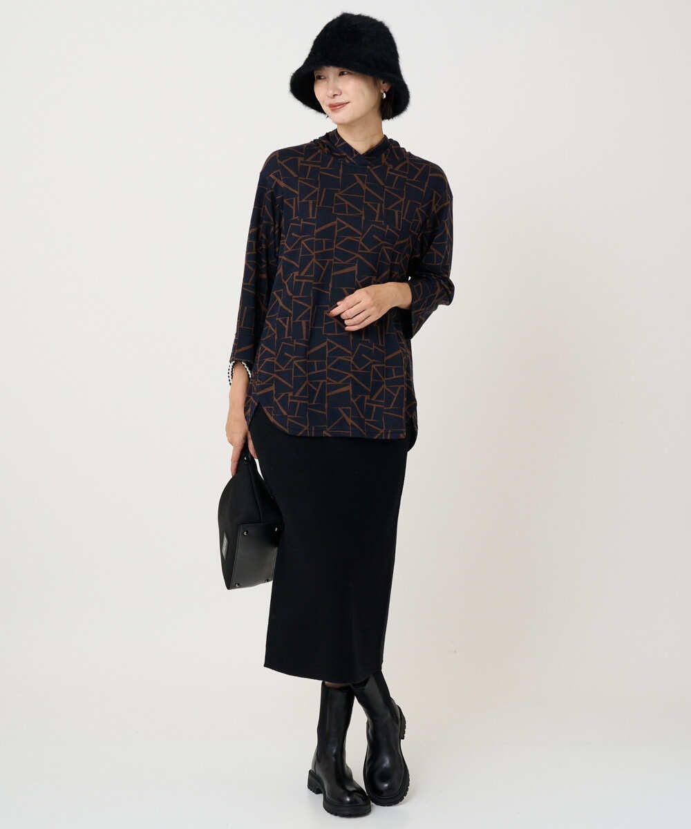 PZHAD33230 GEORGES RECH(ジョルジュ・レッシュ)  [セットアップ対応]ニットタイトスカート ライトグレー